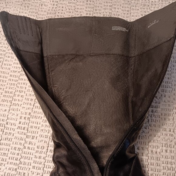 Born women's soft black leather knee high mid heel boots sz 11 Medium - Picture 9 of 15